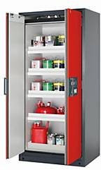 asecos Q-CLASSIC-90 Sicherheitsschrank Typ 90 mit Flügeltüren in Verkehrsrot, B/T/H: 89,3 x 61,5 x 195,3 cm - Bild 1