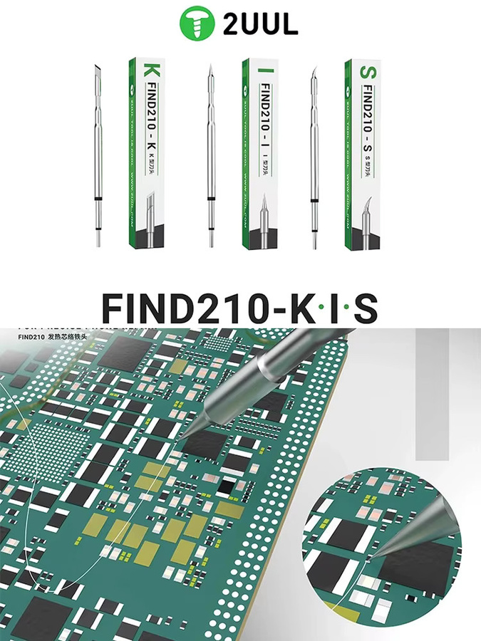 2UUL C210 K I S Universeller Lötkolbenspitzen-Heizkern in Silber für JBC GVM SUGON OSS T210 Lötstationen - Bild 5