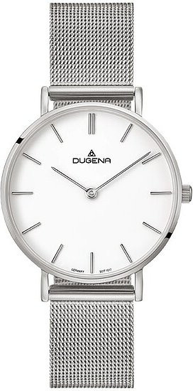 Dugena Armbanduhr, Quarz, Edelstahl, Weiß, Herren - Bild 1