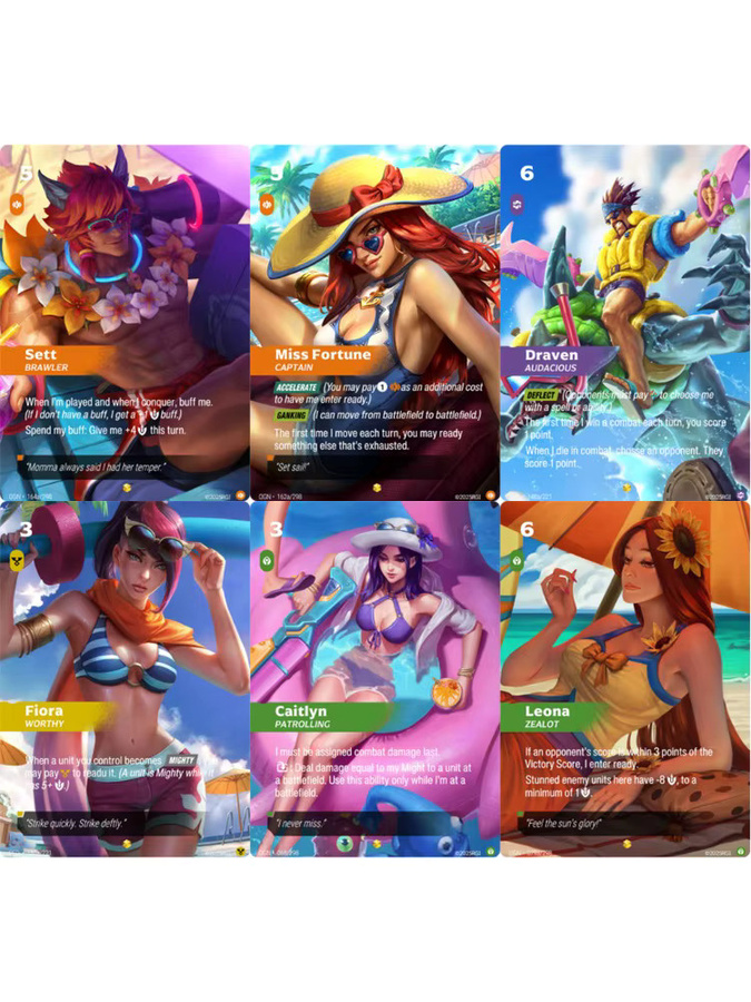 Bandai League of Legends Sammelkarten Leona Draven TCG, Heißprägung - Bild 4
