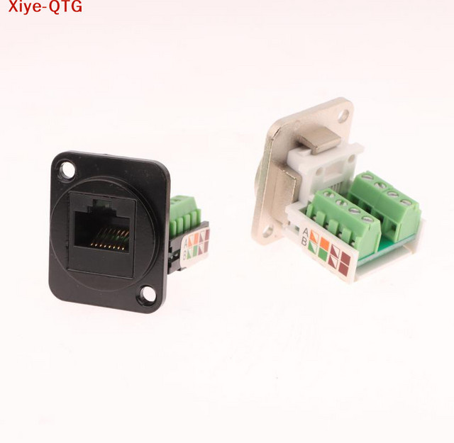 SDJZT CAT5E RJ45 Netzwerkkabel-Steckmodul, abgeschirmter Ethernet LAN Verlängerer, Farbe: Schwarz - Bild 1