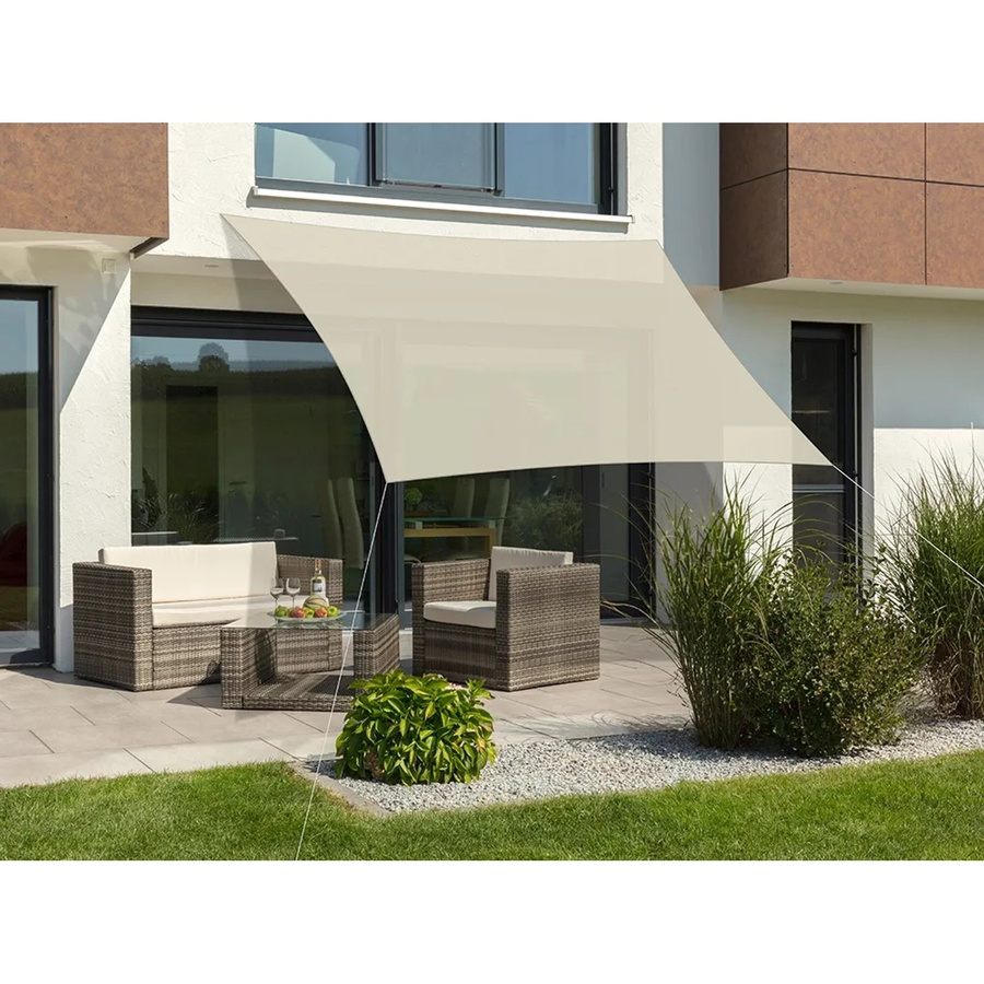 Schneider Schirme Sonnensegel Teneriffa quadratisch aus HDPE in Weiss, B/T: 360 x 360 cm - Bild 3