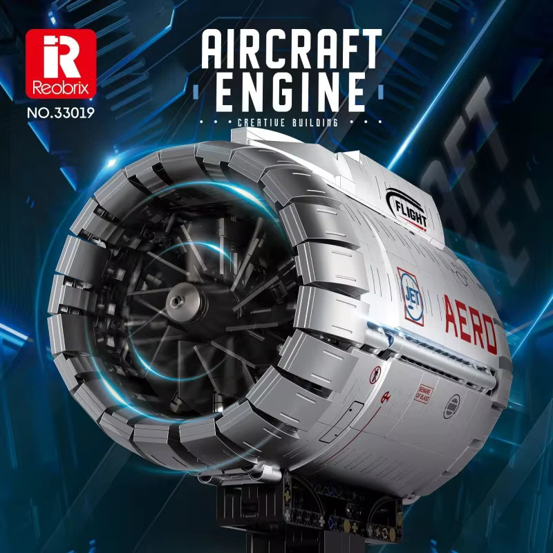 Reobrix Luftfahrt-Turbofan-Motor, Bausteine, Elektrisches Modell-Bausatz - Bild 2