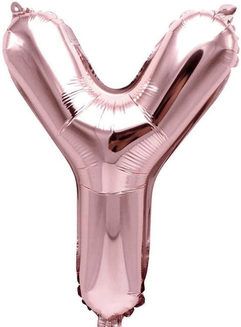 Rico Design Folienballon Buchstabe Y in Rosa, Höhe: 36 cm - Bild 1