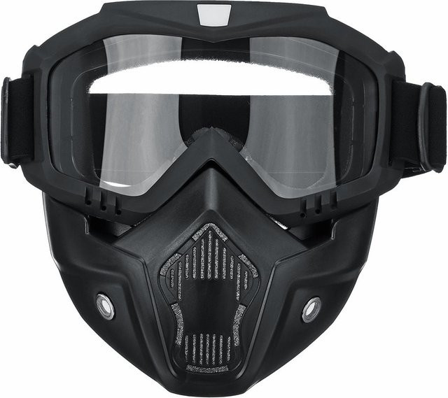 Schützende Vollgesichtsmaske von Happy6 als transparentes Anti-Spritzschutz-Visier in Grau - Bild 1