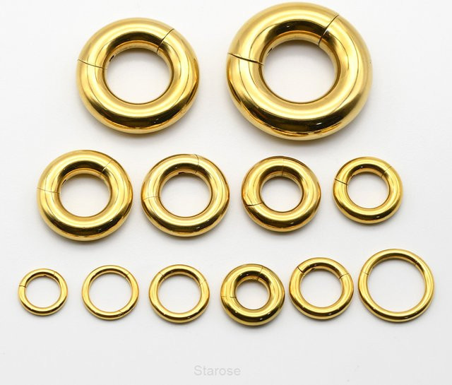STARBEAUTY Septum Ring, 316L Edelstahl, Gold, Unisex - Bild 1