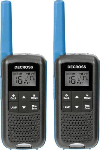 DECROSS DC63 Twin PMR-Handfunkgerät 2er-Set in Blau mit 16 Kanälen und integrierter Taschenlampe, Reichweite bis zu 8 km - Bild 3