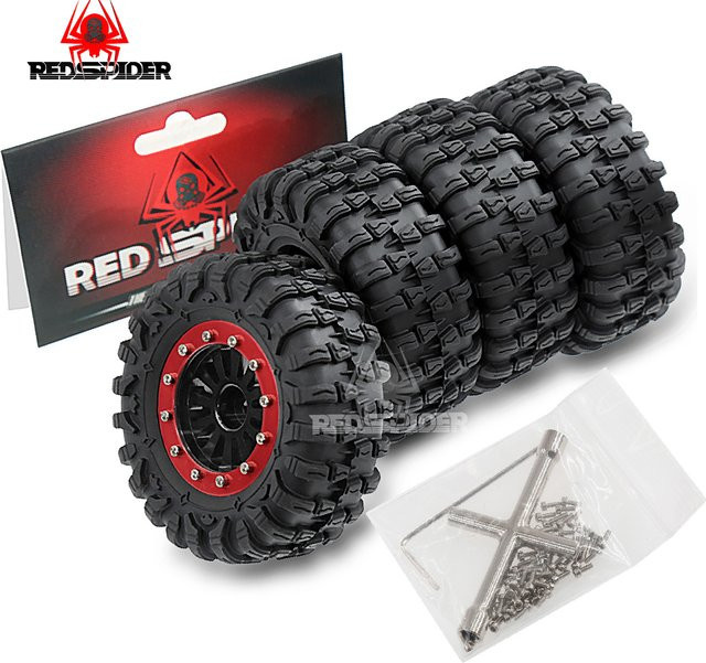 RS Red Spider 1,3" Beadlock-Räder und Schlamm-Terrain-Reifen-Set, Zubehör - Bild 1