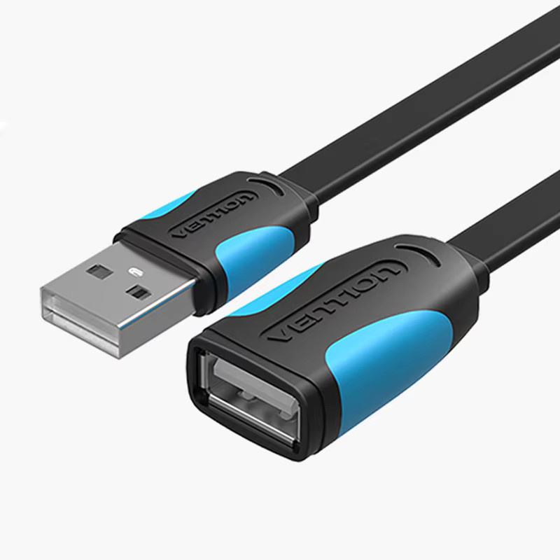 Vention USB 2.0 Verlängerungskabel in Schwarz, Stecker auf Buchse für Laptop und PC - Bild 5