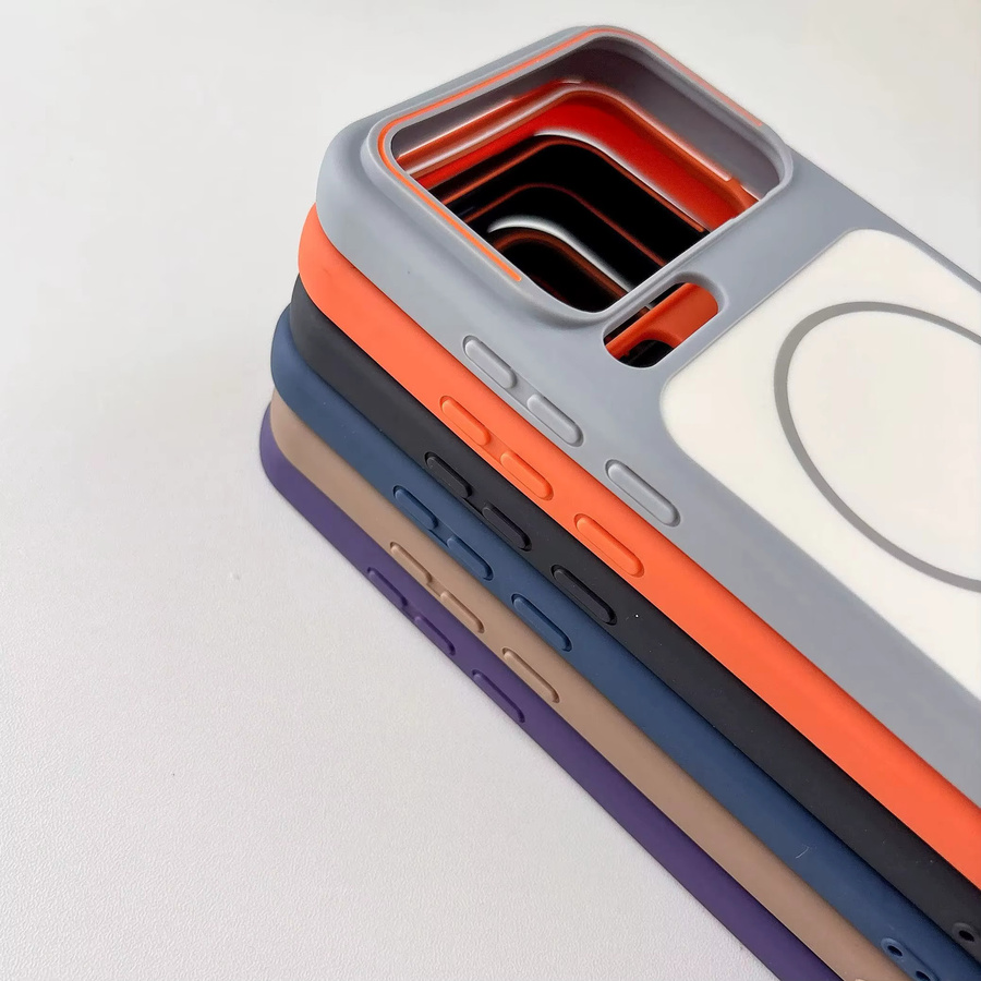 Magnetische Xiaomi Handyhülle in Schwarz mit mattem Hit-Color-Finish, stoßfeste MagSafe kompatible PC-Hülle für Xiaomi MI 17, 17 Pro Max, 15 und 14 Pro - Bild 1
