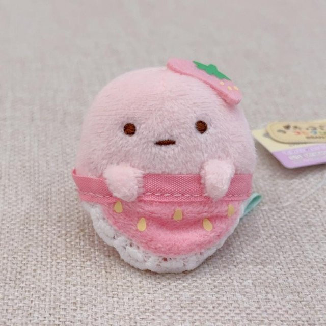 san-x Sumikko Gurashi Erdbeer Dango Mini Plüschtier, rosa, ab 18 Jahre - Bild 1