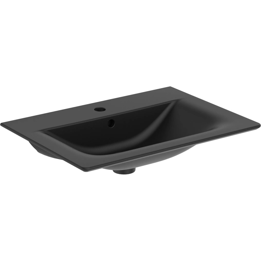 Ideal Standard Möbelwaschtisch Connect Air Schwarz Matt mit 1 Hahnloch und Überlauf Breite: 64 cm - Bild 2