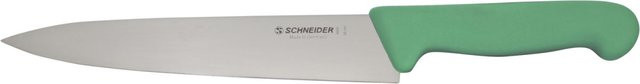 Schneider Kochmesser aus Edelstahl mit Kunststoffgriff und Schutzhülle in Grün - Bild 1