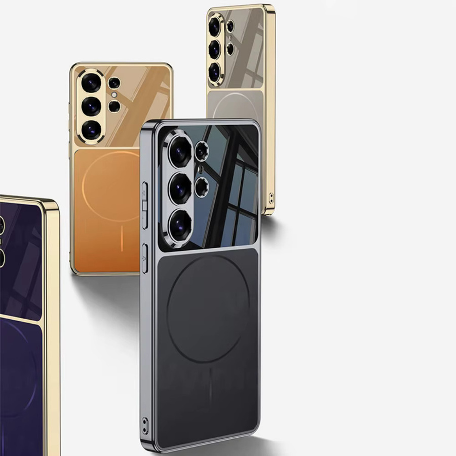 Vyimc Luxus-Handyhülle mit Magnetverschluss und matter Oberfläche für Samsung Galaxy S26 Ultra, Stoßfester Schutzrahmen mit Linsenschutz - Bild 3