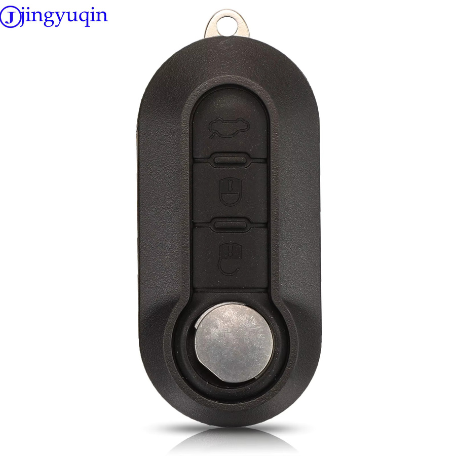 Jingyuqin Remote Key Case Shell für Fiat 500 Panda Punto Bravo Doblo Peugeot Boxer Citroen Relay Fiat Ducato Lancia Musa in Schwarz - Bild 3