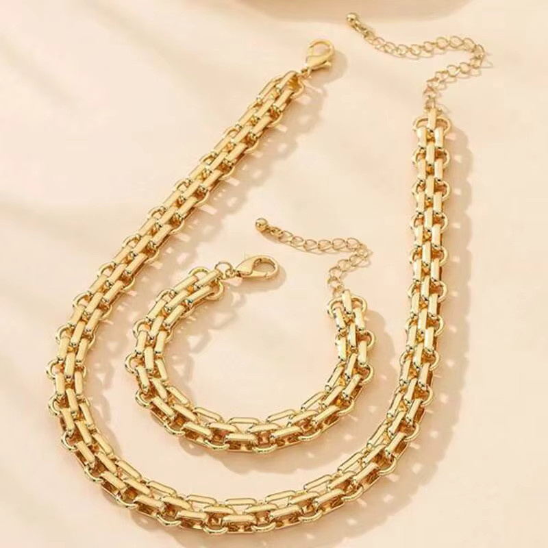 Obega Schmuckset, Halskette und Armband, Goldfarben, Damen - Bild 2