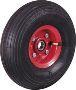 VARIOfit Luftrad in Schwarz und Rot aus Stahl, Durchmesser: 260 mm, Breite: 85 mm - Bild 1