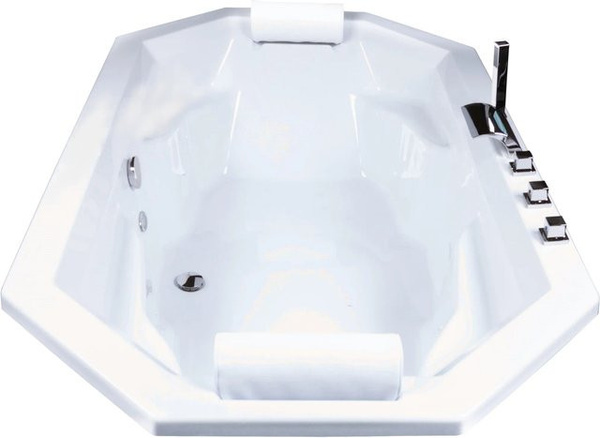 Basera Podest-Badewanne Bora Bora in Weiß, B/T/H: 200 x 115 cm