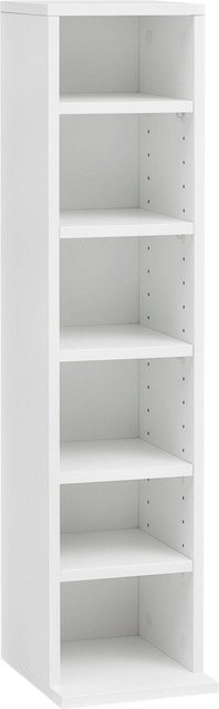 Wohnling CD Regal weiß matt B/H/T: 21 x 90 x 20 cm - Bild 1