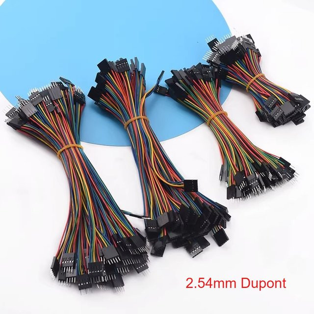 E-SIMPO Jumper-Kabel Set mit 10 Stück Stecker-Buchse-Verbindungskabel für PCB und Breadboard, 26AWG, Mehrfarbig - Bild 1