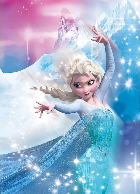 Komar Wandbild Frozen Elsa Action, Papierposter, Multicolour, Breite: 50 cm, Höhe: 70 cm - Bild 1