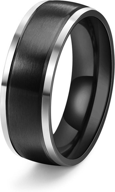 Titanring, Schwarz, Matt gebürstet, Unisex - Bild 1