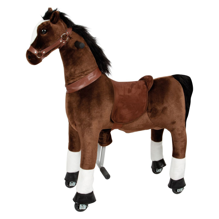 small foot Reitpferd aus Plüsch, mit Inline-Skates-Rollen, inkl. Sattel & Halfter, Braun, ab 5 Jahre - Bild 1