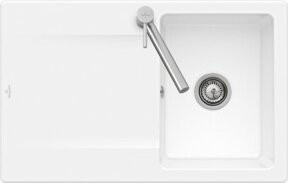 Villeroy & Boch Siluet 45 Flat Spülbecken Flächenbündig aus Keramik in Snow White - Bild 1