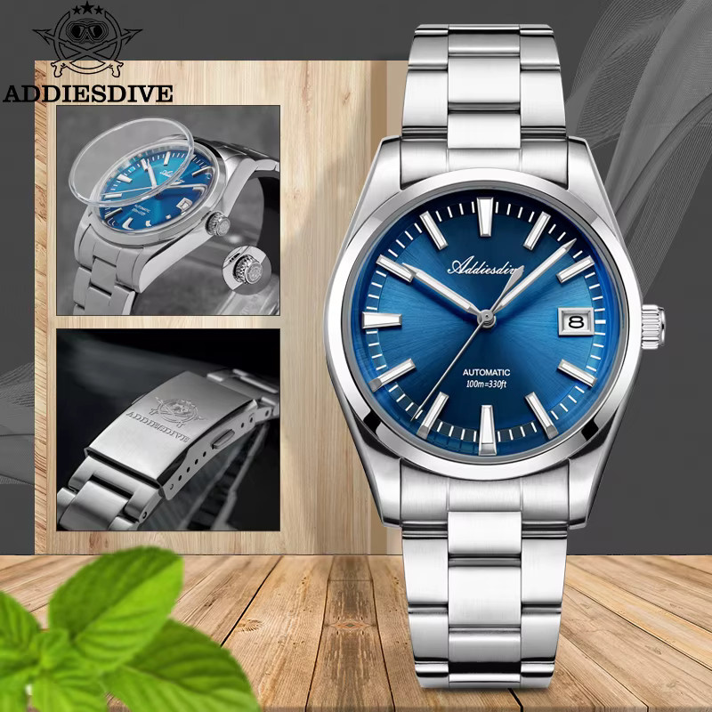 ADDIESDIVE Armbanduhr Automatik, Edelstahl, 39 mm, Herren, Blau - Bild 6
