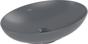 Villeroy & Boch Aufsatzwaschtisch Loop & Friends in Grau, Oval, Keramik, B: 56 cm, T: 38 cm - Bild 1