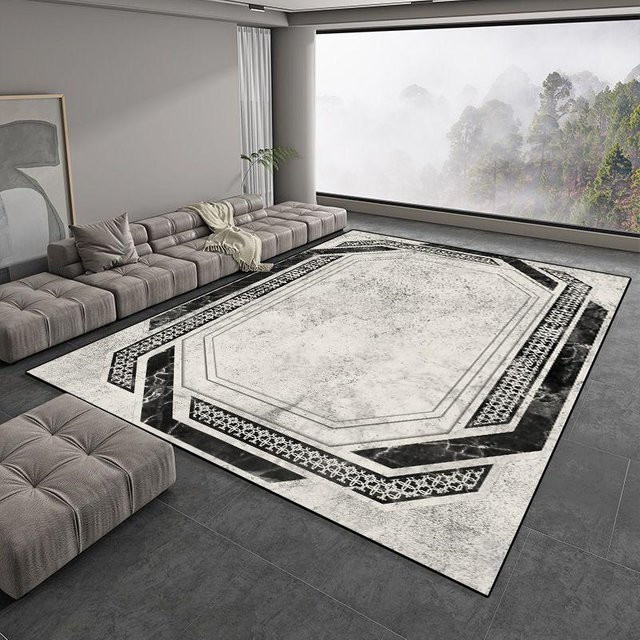 Karpetti Teppich in Grau, weich und rutschfest, modern geometrisches Design für Wohnzimmer und Schlafzimmer, B/T: 160 x 230 cm - Bild 1