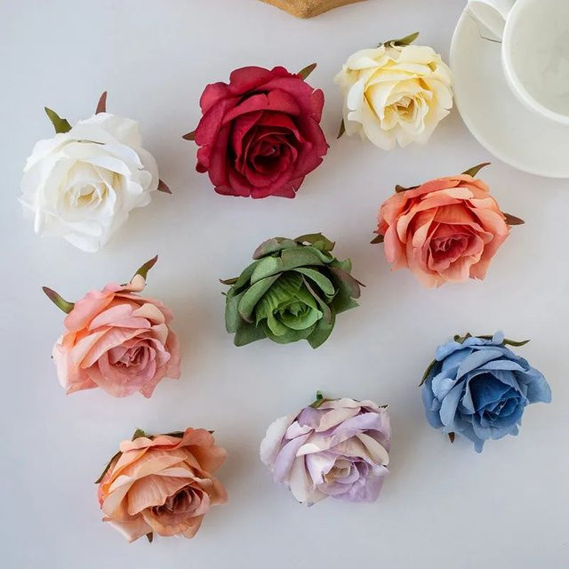 CYJT Künstliche Seidenrosen in Multicolour für Hochzeiten, Weihnachts-DIY und Wanddekoration - Bild 1