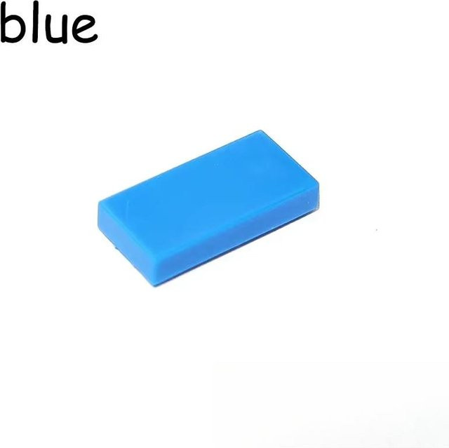 Yiran toy Bausteine 1x2 Flache Fliese, 200-teiliges Set, blau, ab 14 Jahren - Bild 1