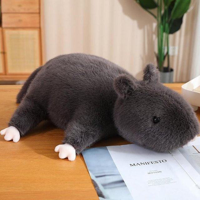 Yiran toy Maus-Stofftier, Plüschtier, 35cm, Grau - Bild 1