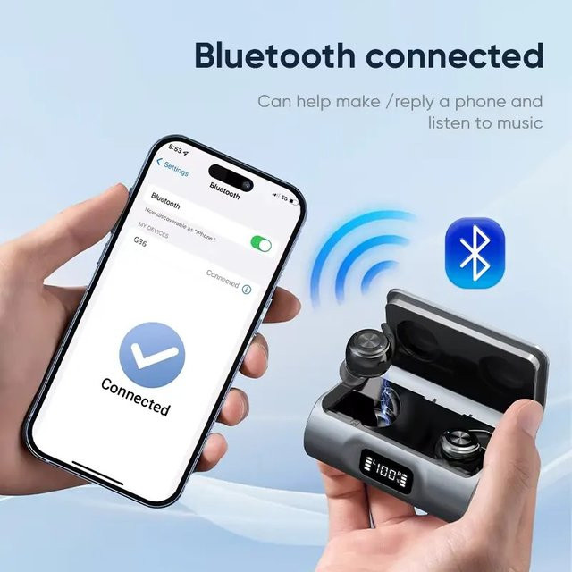 Dtobhars Bluetooth-Kopfhörer mit Rauschunterdrückung für verbessertes Hören und klares Fernsehen - Bild 1