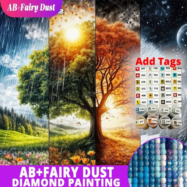 Potdemiel AB Fairy Dust 5D-Diamantgemälde, Bastelset, Natur, Bunt / Mehrfarbig - Bild 1
