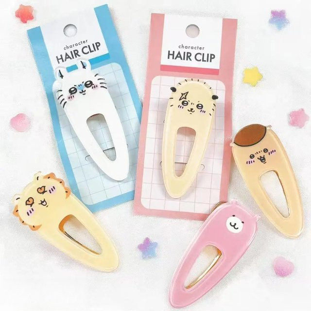 Bandai Chiikawa Charakter-Haarspangen, Acryl, Entenschnabel-Clips - Bild 1