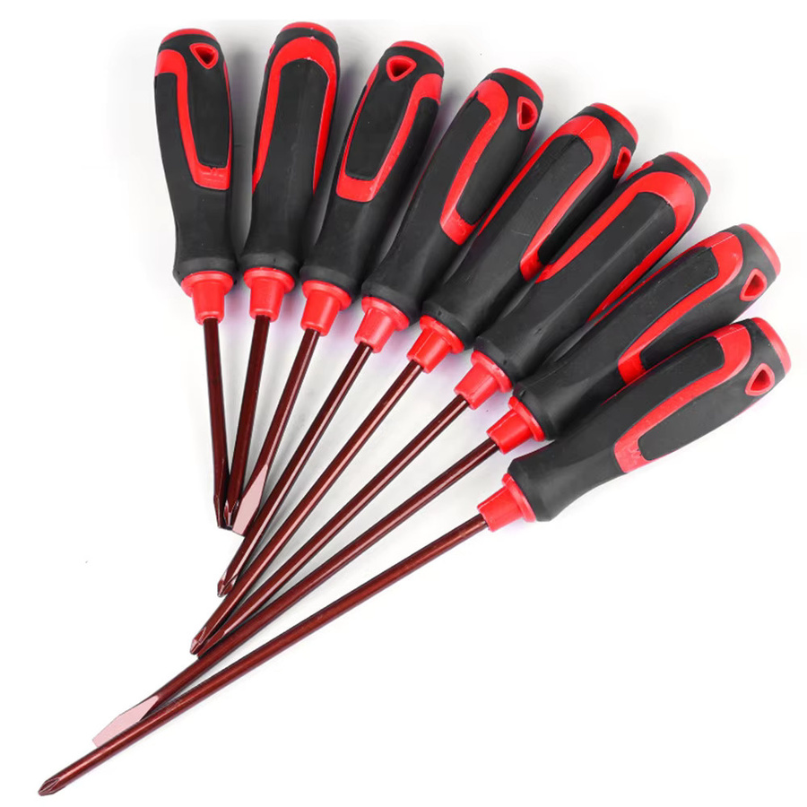 WOZOBUY 8/12-teiliges magnetisches Präzisions-Schraubendreher-Set mit Kreuzschlitz und Flachkopf und rutschfestem Griff - Bild 2