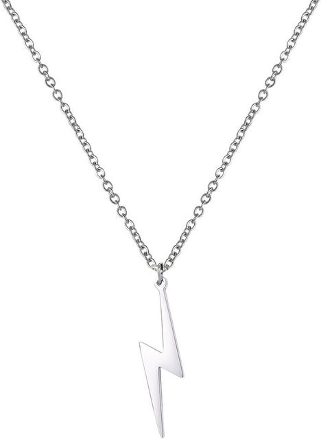 YULIN Halskette mit Anhänger, Edelstahl, Silber, Damen, 45-50 cm - Bild 1