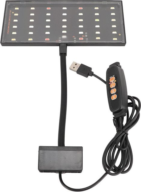 GoolRC Clip-On Aquariumleuchte LED mit USB-Anschluss, dimmbar und mit Zeitschaltuhr, grau - Bild 1