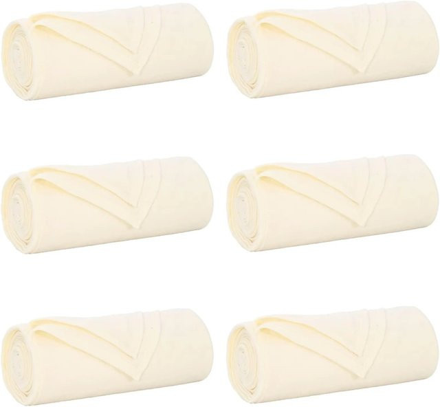 6er Set vidaXL Wohndecken aus Fleece in Creme, B: 200 cm, T: 150 cm - Bild 1