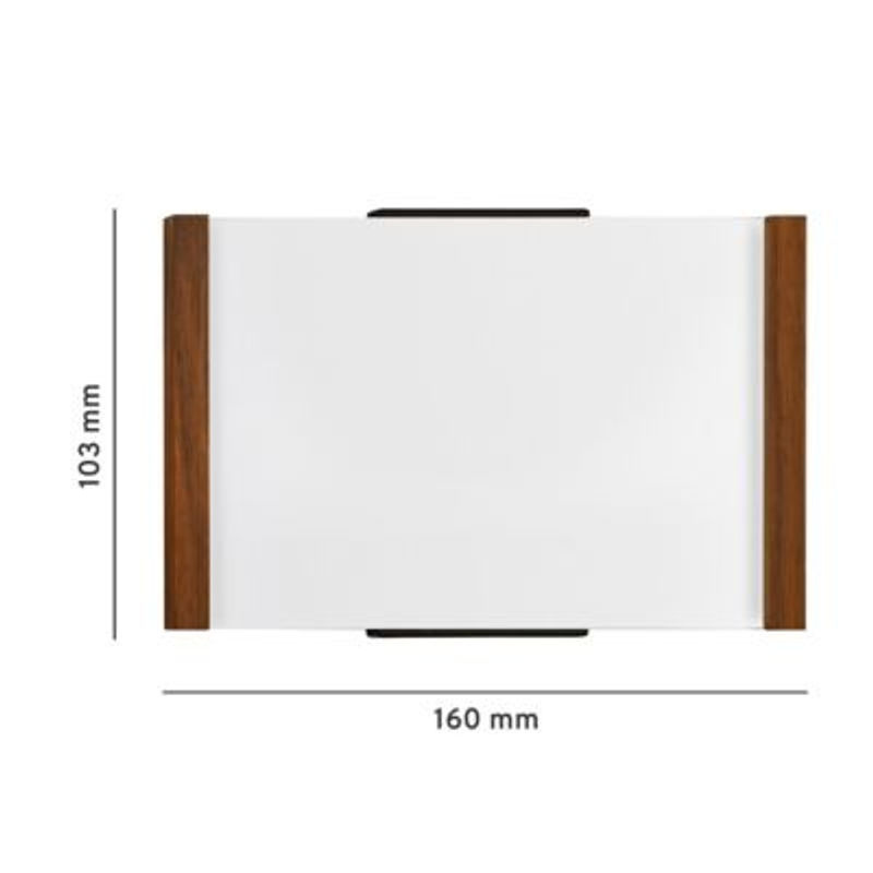 moedel Türschild LMH DIN A6 aus Holz und Aluminium in Nussbaum mit Polyester-Abdeckung zur Wandmontage, B: 160 mm, H: 103 mm - Bild 2