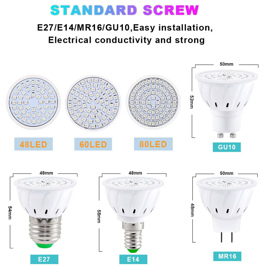 PARKSON LED Pflanzenlampe im 3er-Set für Gewächshaus und Hydrokultur, Vollspektrum-Beleuchtung für Aussaat und Blumen, Farbe Weiß - Bild 2