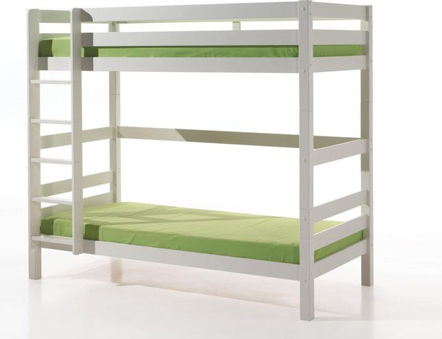 Vipack Furniture Etagen-Hochbett Pino aus Kiefer, weiß, Höhe: 182 cm, Breite: 90 cm, Länge: 200 cm - Bild 1