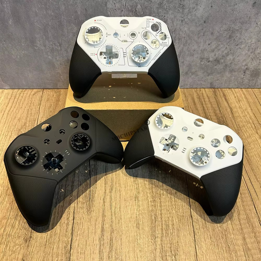 MBCHIPSTAR Ersatzgehäuse für Xbox One Elite 2 Controller, obere Abdeckung und Front-Reparaturteil in Weiß und Schwarz - Bild 1