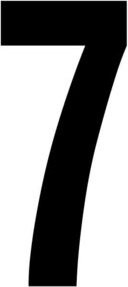 RZB Ziffer 7 in Schwarz aus Kunststoff 100mm - Bild 1