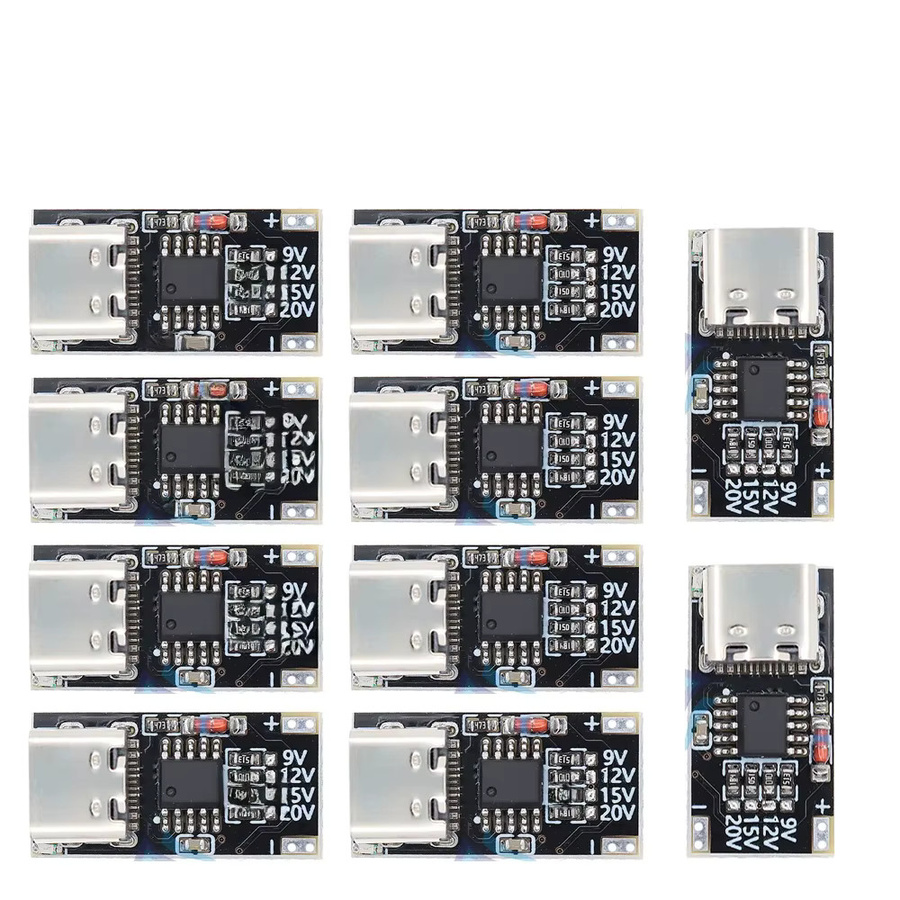 SAMIROB 10er Set USB Type-C Decoy Board PD/QC/AFC Trigger Modul für Schnellladung, Schwarz - Bild 5