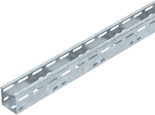 OBO Bettermann Kabelrinne in Silber, B/H: 50,00 x 50,00 mm, Länge: 3 m - Bild 1