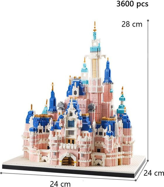 Linyi toy Burgbausatz, Fantasy, Rosa / Pink, ab 14 Jahre - Bild 1