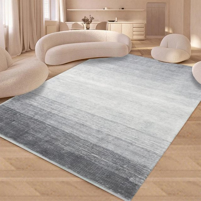 Karpetti Teppich mit Farbverlauf in Grau, modern und waschbar, B/T: 80 x 120 cm - Bild 1